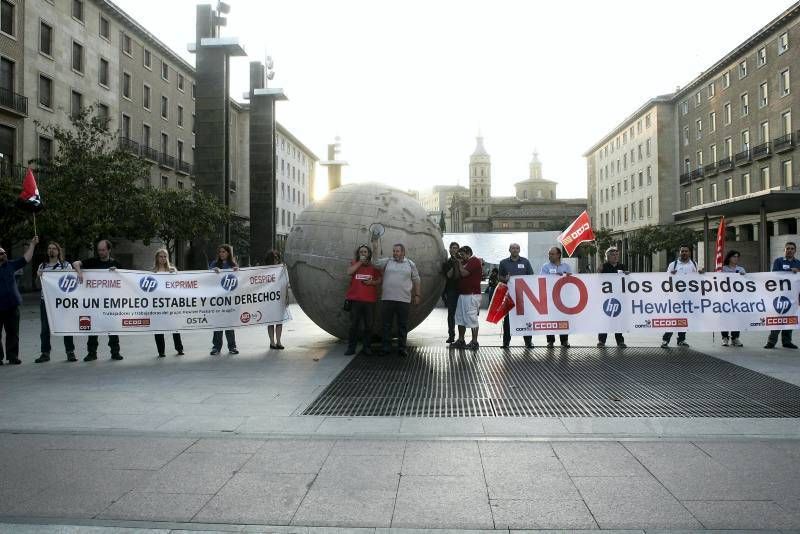 Fotogalería: Manifestación de la plantilla de HP