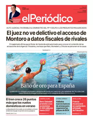 La portada de EL PERIÓDICO del 25 de julio de 2025