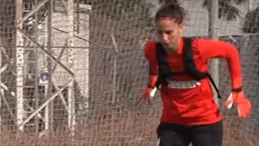 Noelia Gil en un entrenamiento.