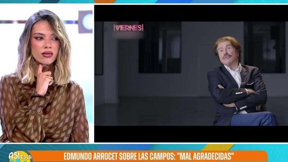 Alejandra Rubio viendo en 'Así es la vida' el avance de la entrevista de Bigote Arrocet