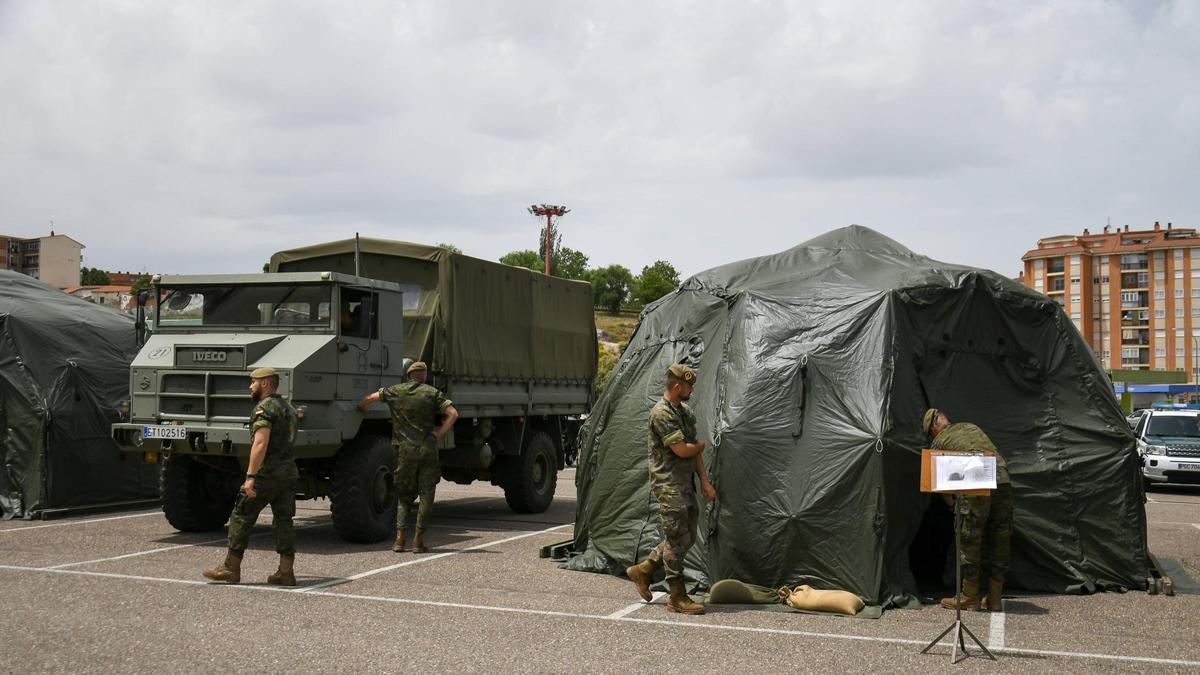 Exposición de medios materiales de las Fuerzas Armadas en Zamora.