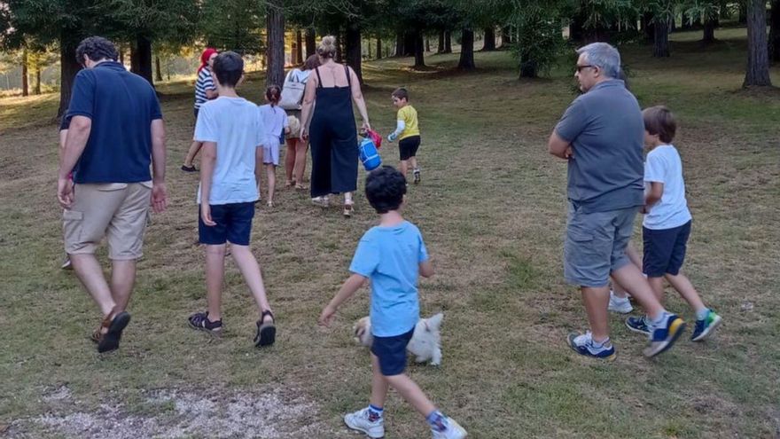 Participantes en la visita al Bosque del Castrove. | // FDV