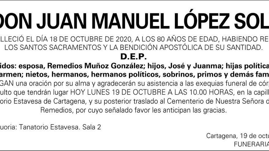 D. Juan Manuel López Soler