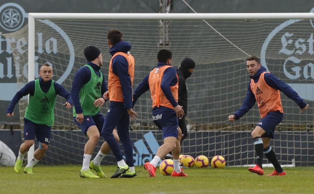 El Celta prepara en A Madroa el partido contra el Valladolid