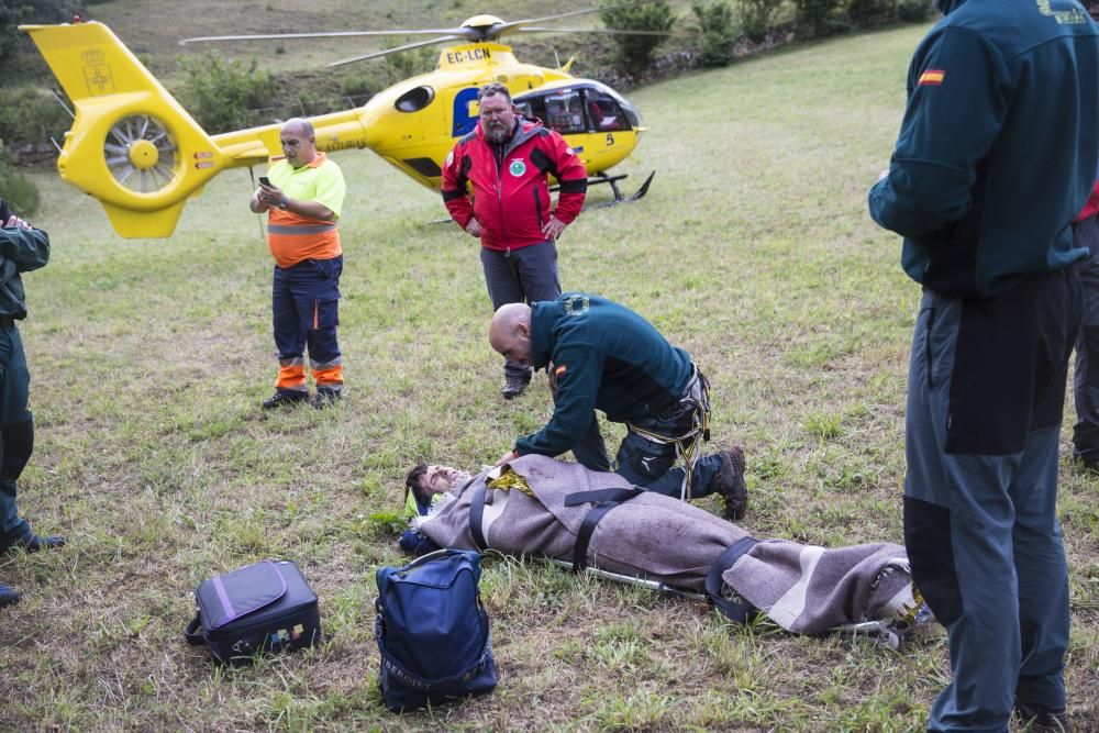 Rescate del montañero desaparecido en Somiedo