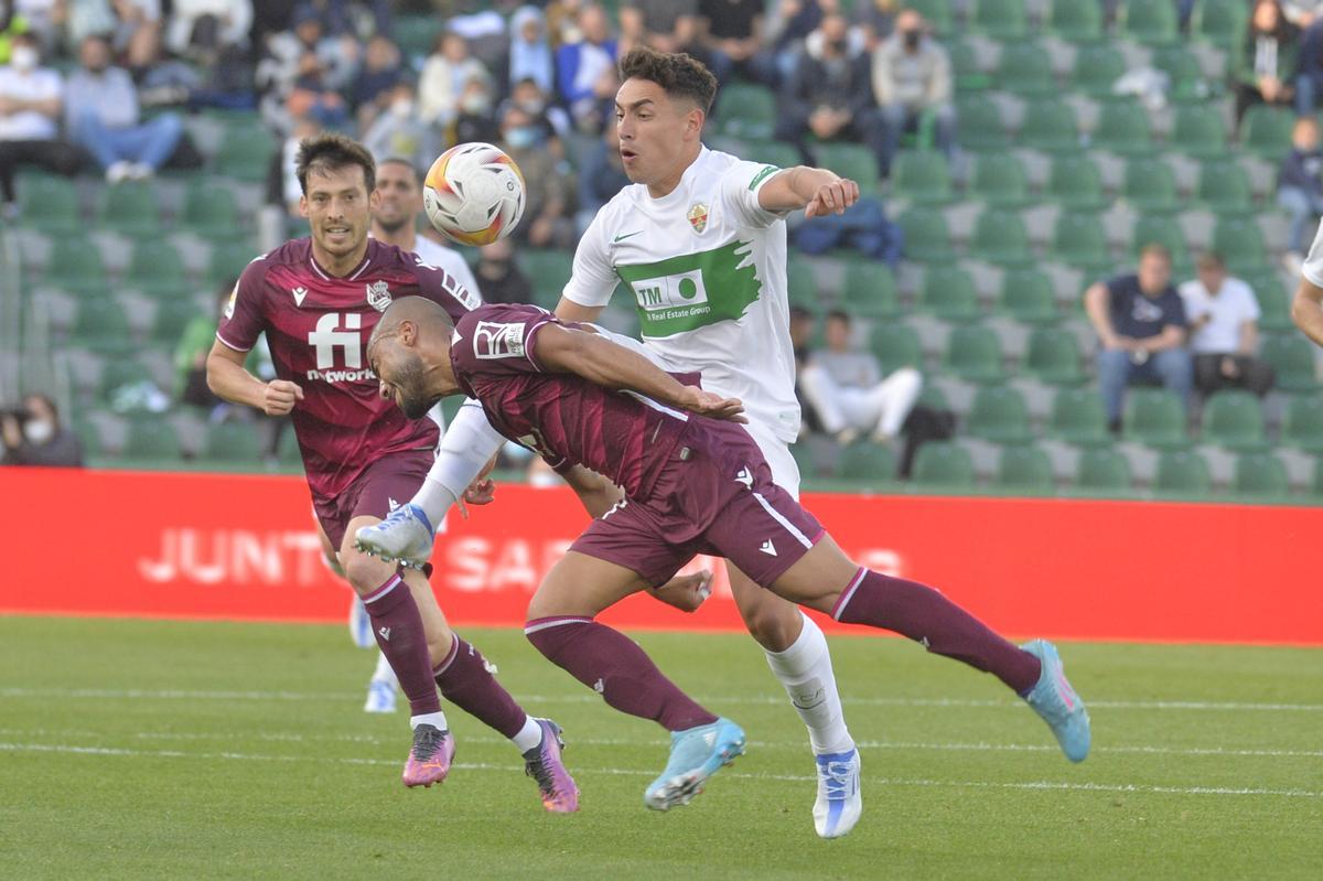 Ponce durante el último Elche CF - Real Sociedad