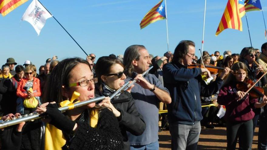 Una de les concentracions al pla de Lledoners amb Música per la Llibertat