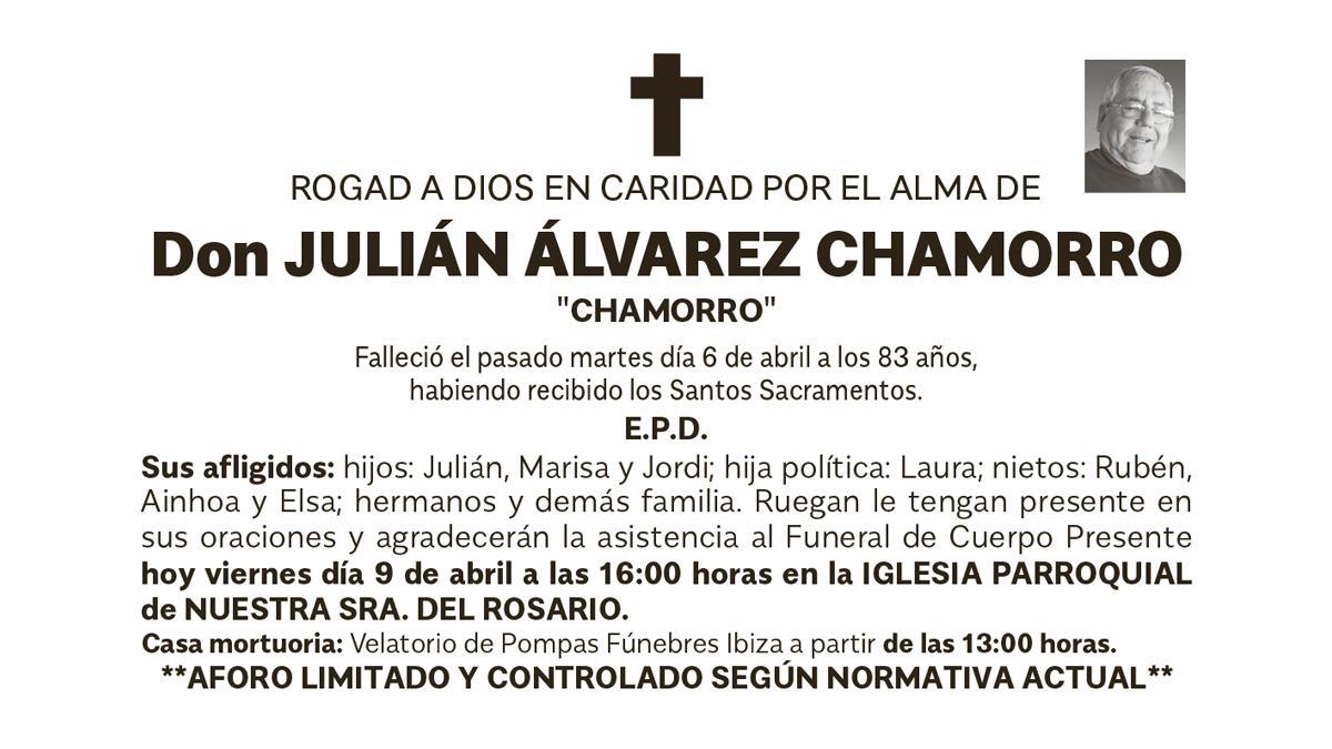 Esquela Julián Álvarez Chamorro