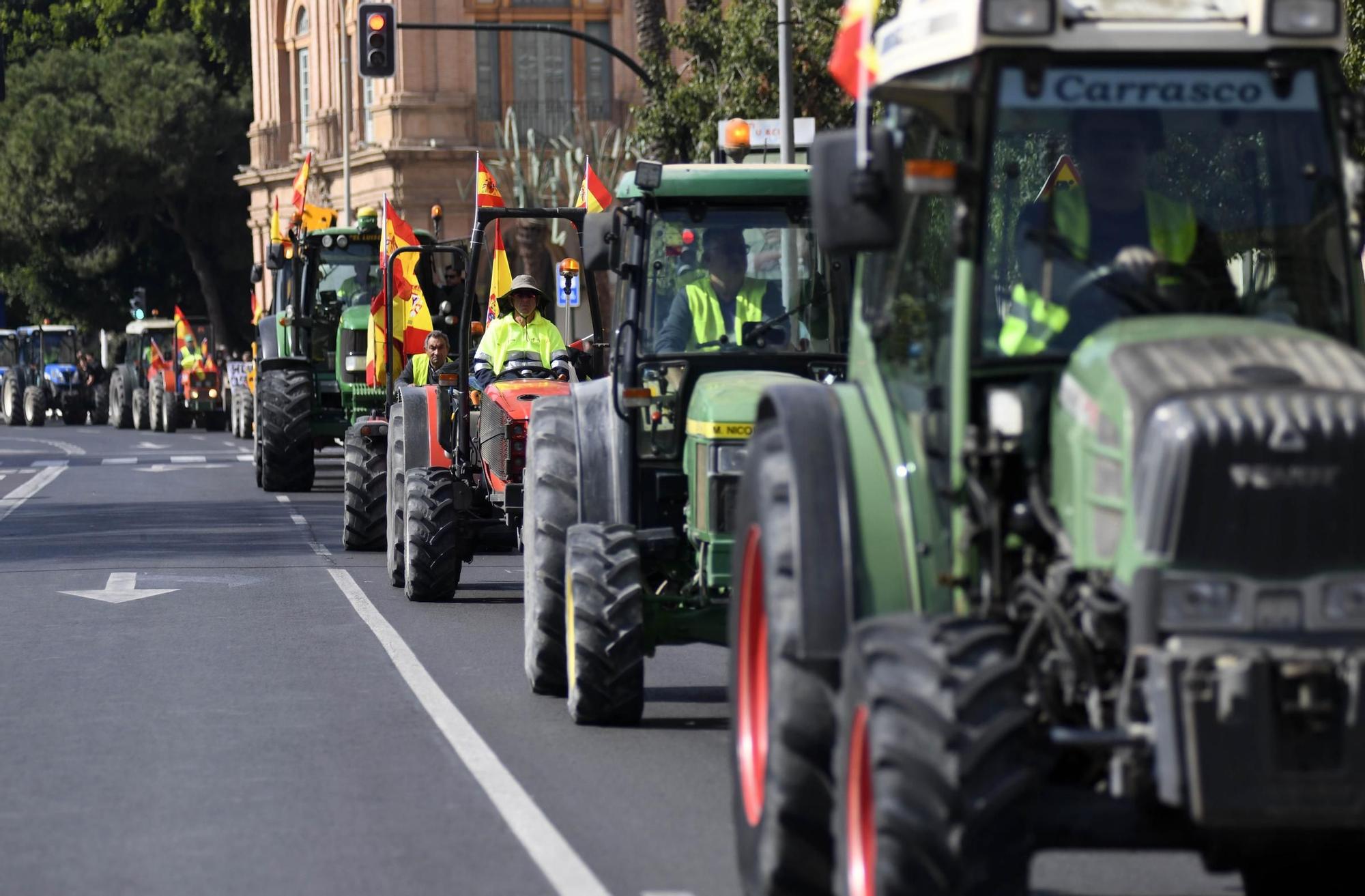 FOTOS: Las protestas de los agricultores murcianos el 21F, en imágenes