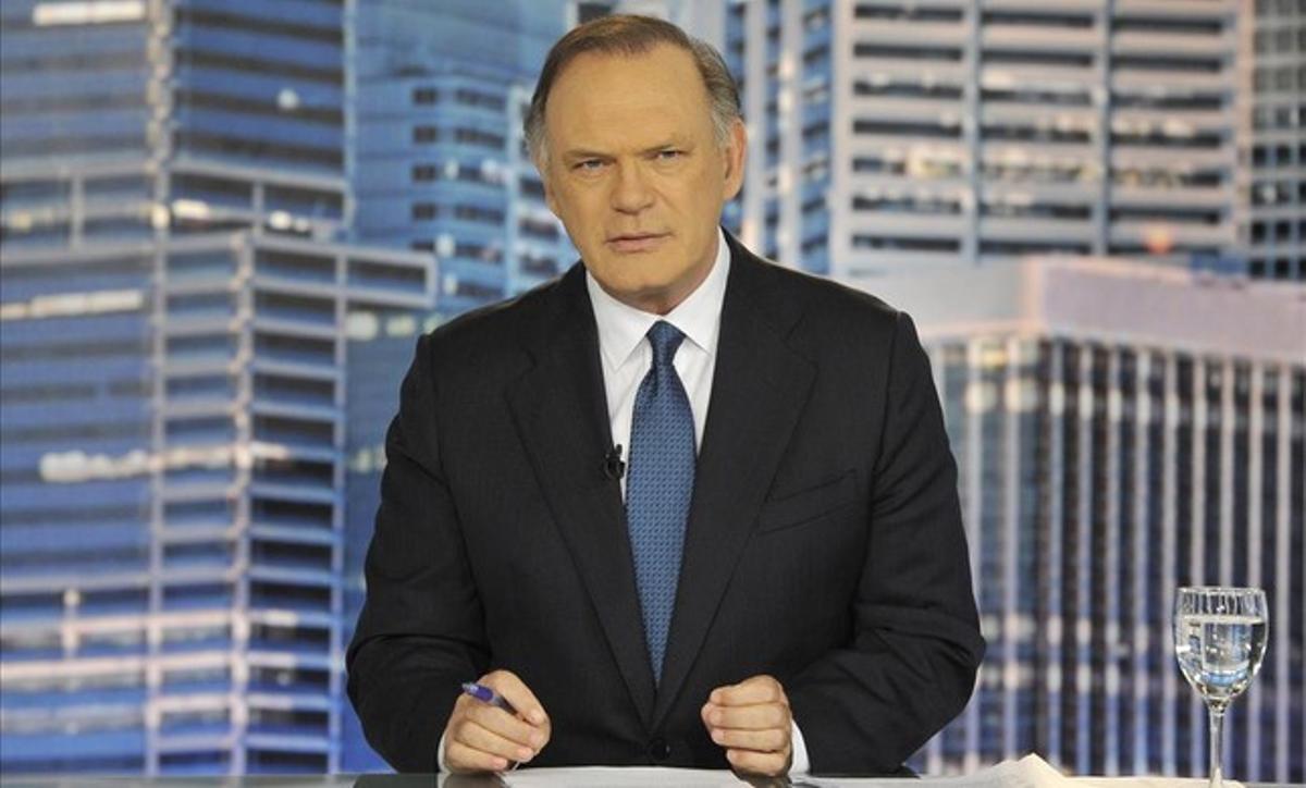 Pedro Piqueras, presentador de l’informatiu nocturn de la cadena privada Tele 5. 
