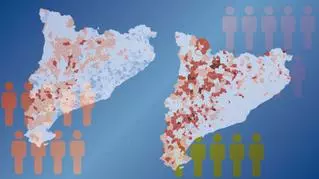 Los mapas de la Catalunya vaciada