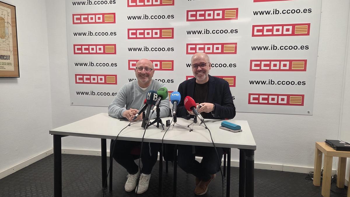 Unai Sordo se ha reunido esta mañana con los representantes de CC OO en Mallorca