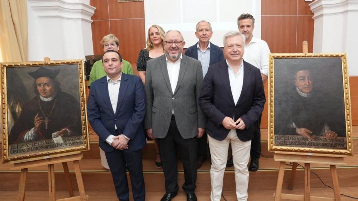 Presentación de los retratos restaurados.