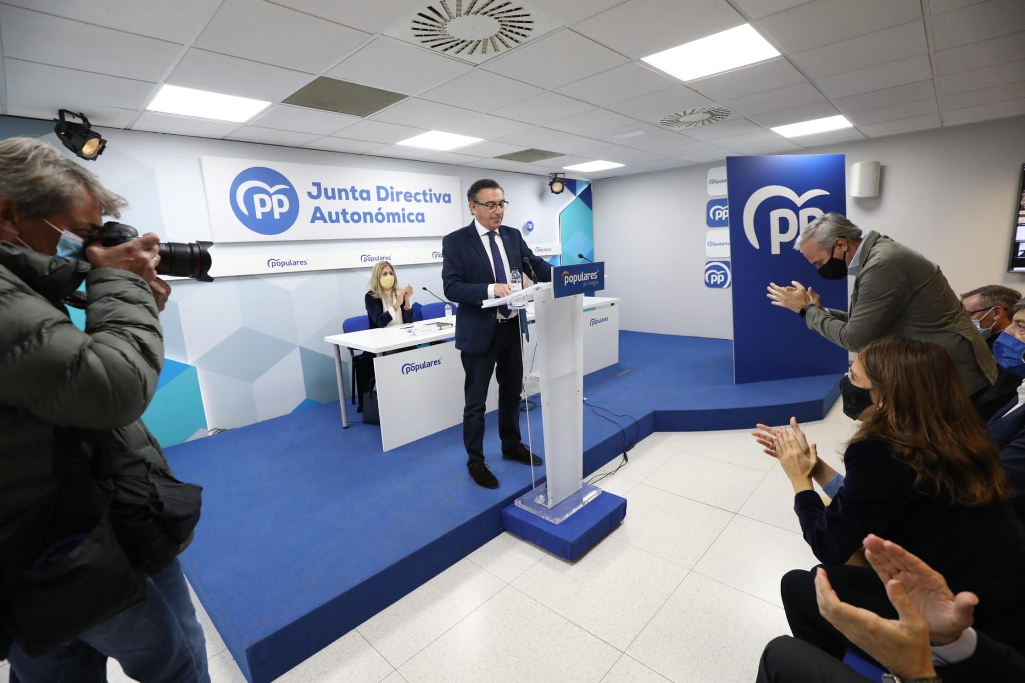 FOTOGALERÍA | Azcón anuncia su candidatura a la presidencia del PP en Aragón