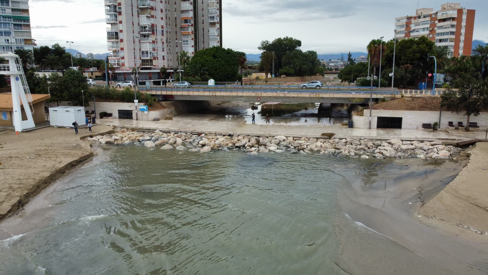 Así ha quedado la Albufereta tras las lluvias