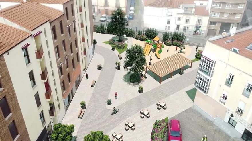 La plaza Marrón de Cáceres afronta otro plan para su reforma tras muchos intentos sin éxito