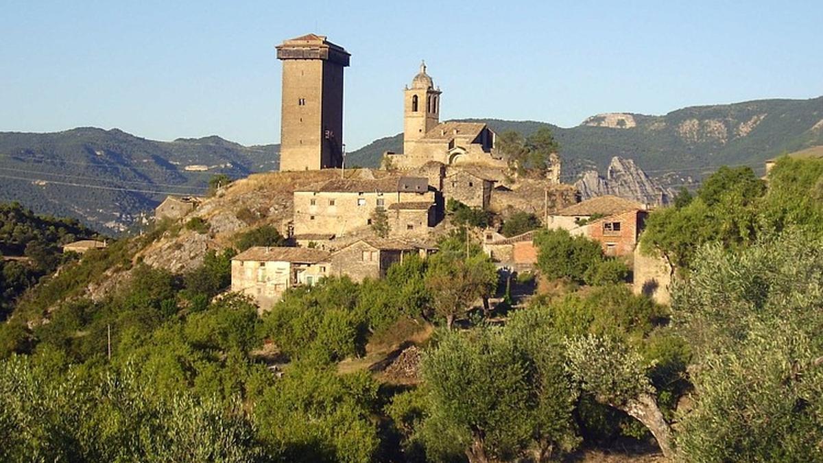 La Torre de Abizanda en la comarca de Sobrarbe.