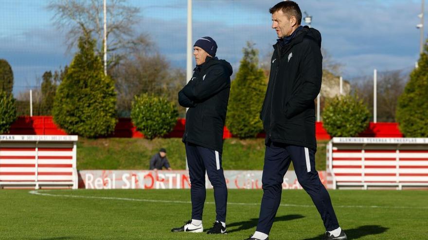 Djukic y Pandurovic, en un entrenamiento.