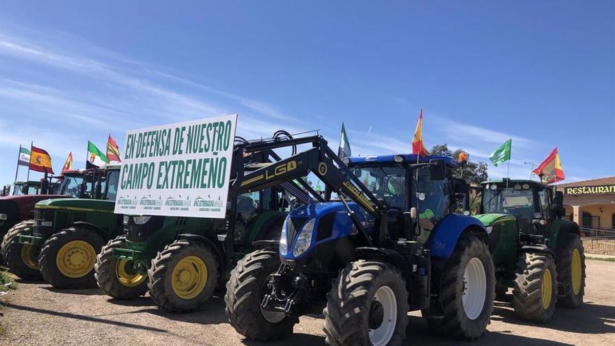 La tractorada del pasado año por los problemas en el campo extremeño