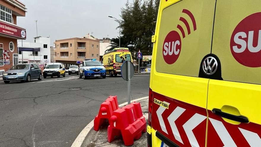 Una herida en una colisión de dos ciclistas en Arguineguín