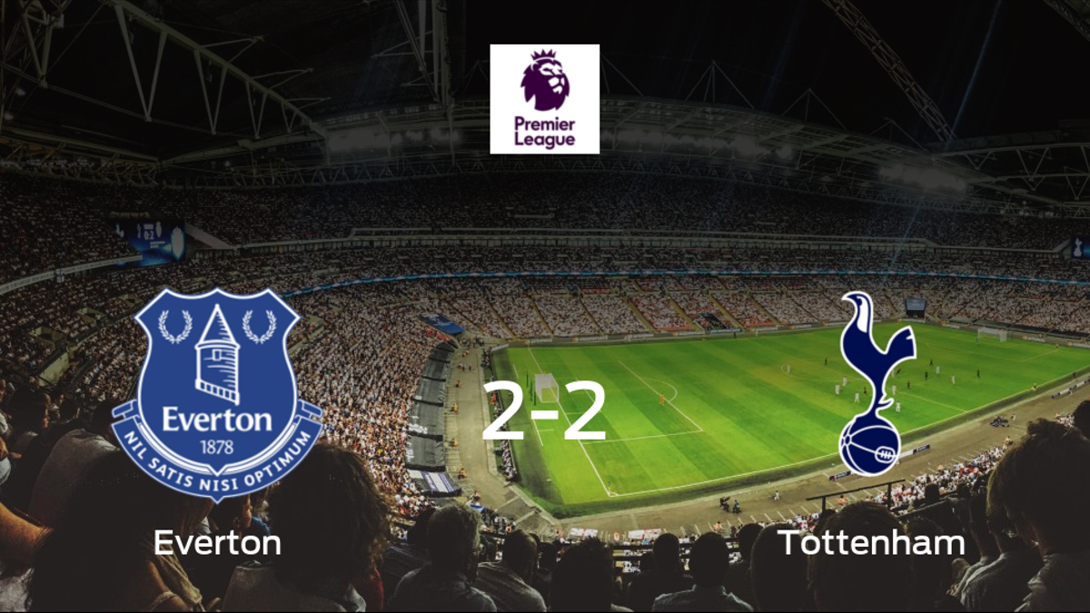 El Everton y el Tottenham Hotspur se reparten los puntos y empatan 2-2