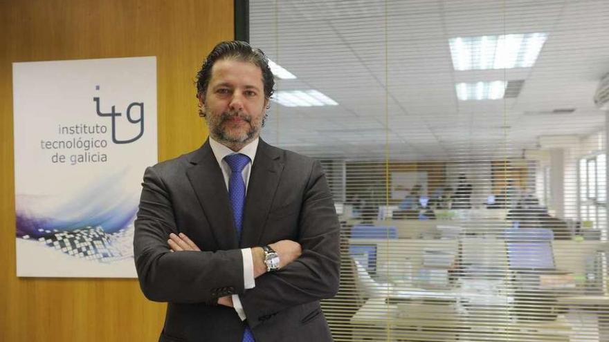 Carlos Calvo, en la sede del Instituto Tecnológico de Galicia, en el polígono de Pocomaco.