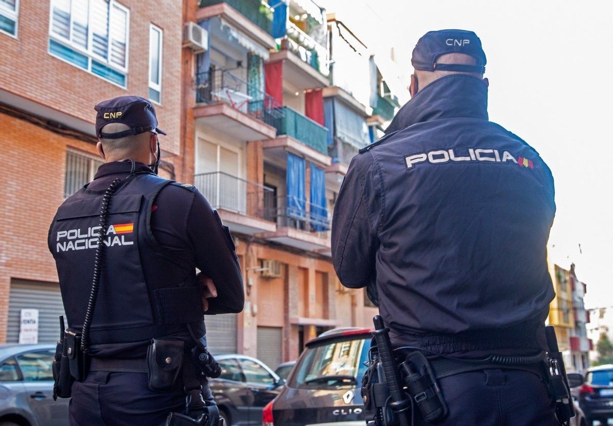 Dos agentes de la Policía Nacional.