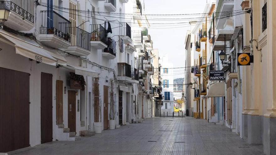 Imágenes de la Marina y Dalt Vila, zonas vacías tras las fiestas navideñas