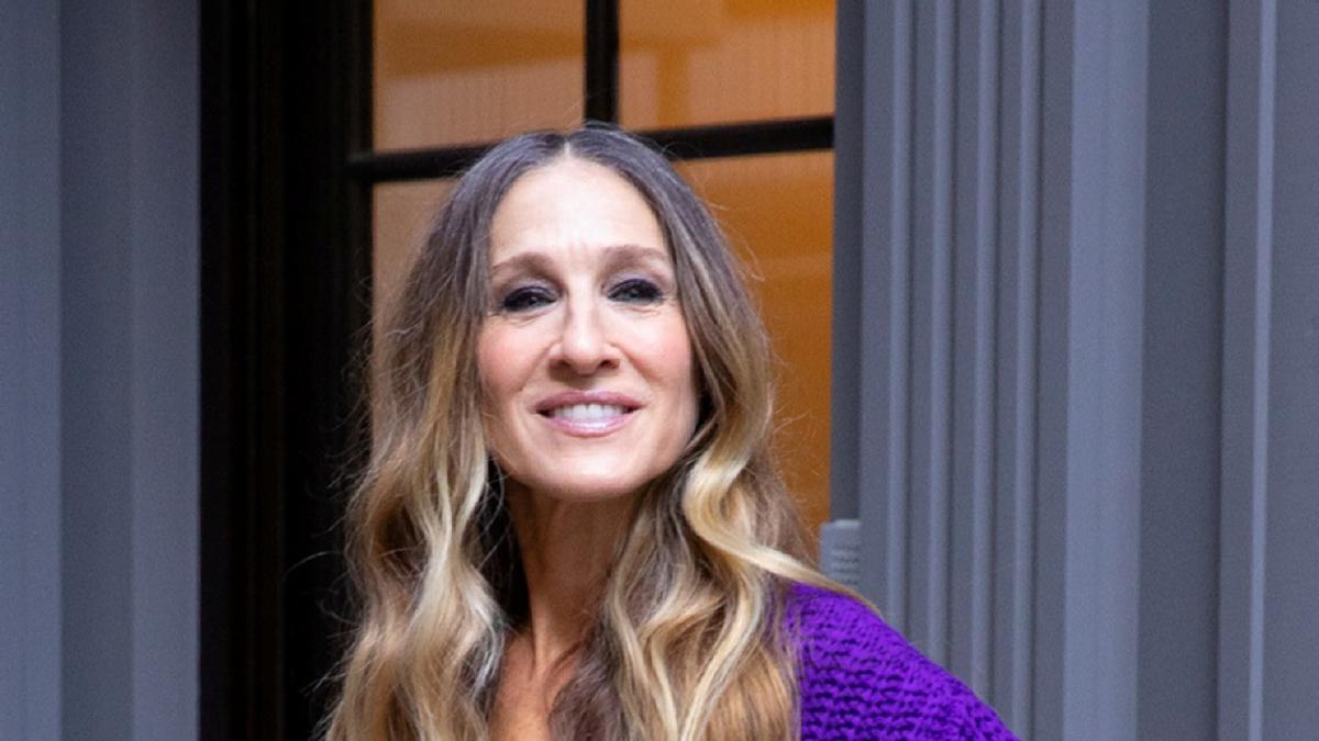 Sarah Jessica Parker, con un vestido largo de punto