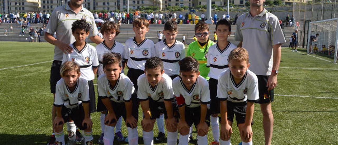 Jugadores del benjamín Arucas.