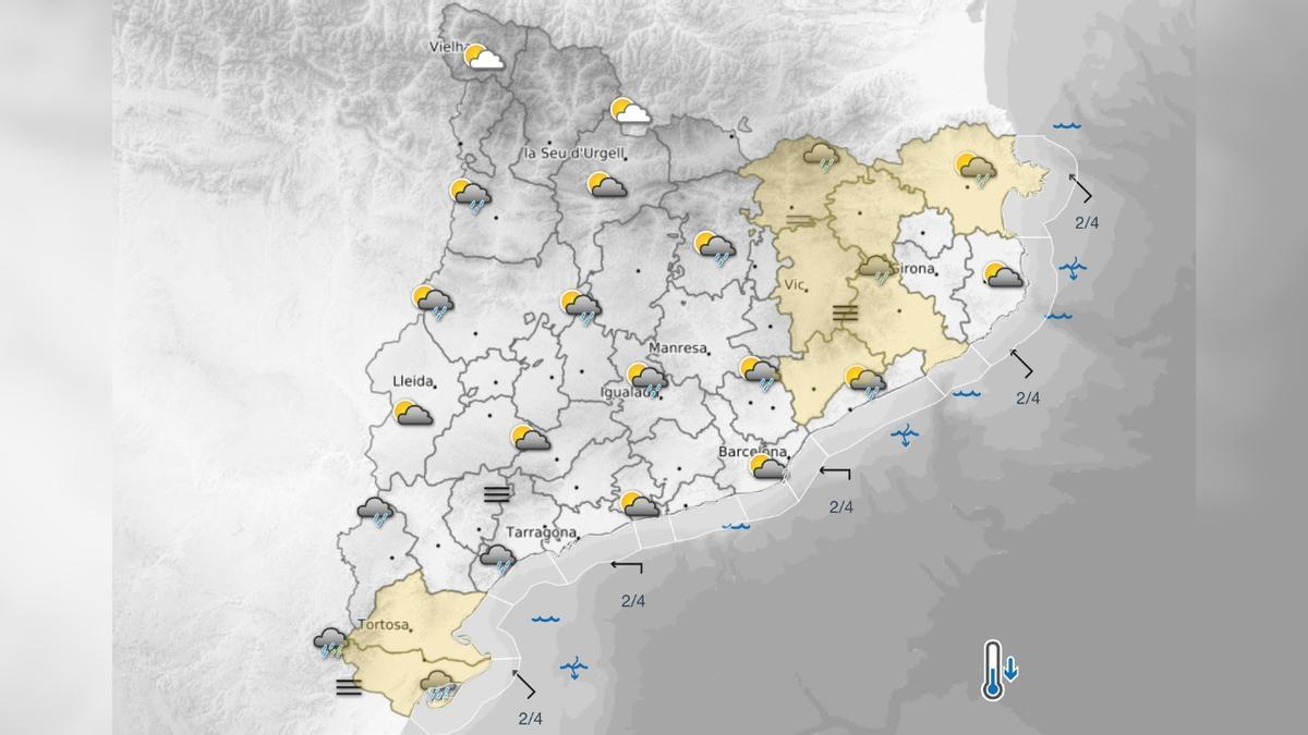 Pronóstico del Meteocat para el 7 de marzo de 2026