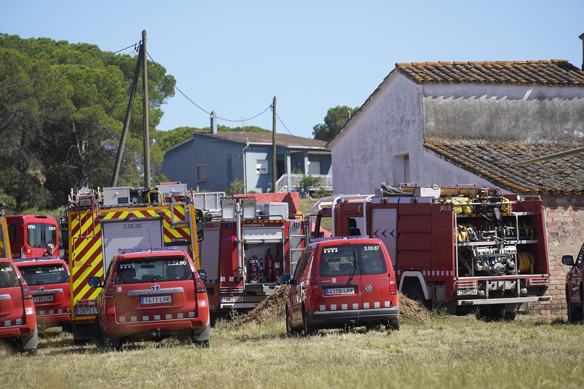 The moment of the worker's rescue in Caldes de Malavella
