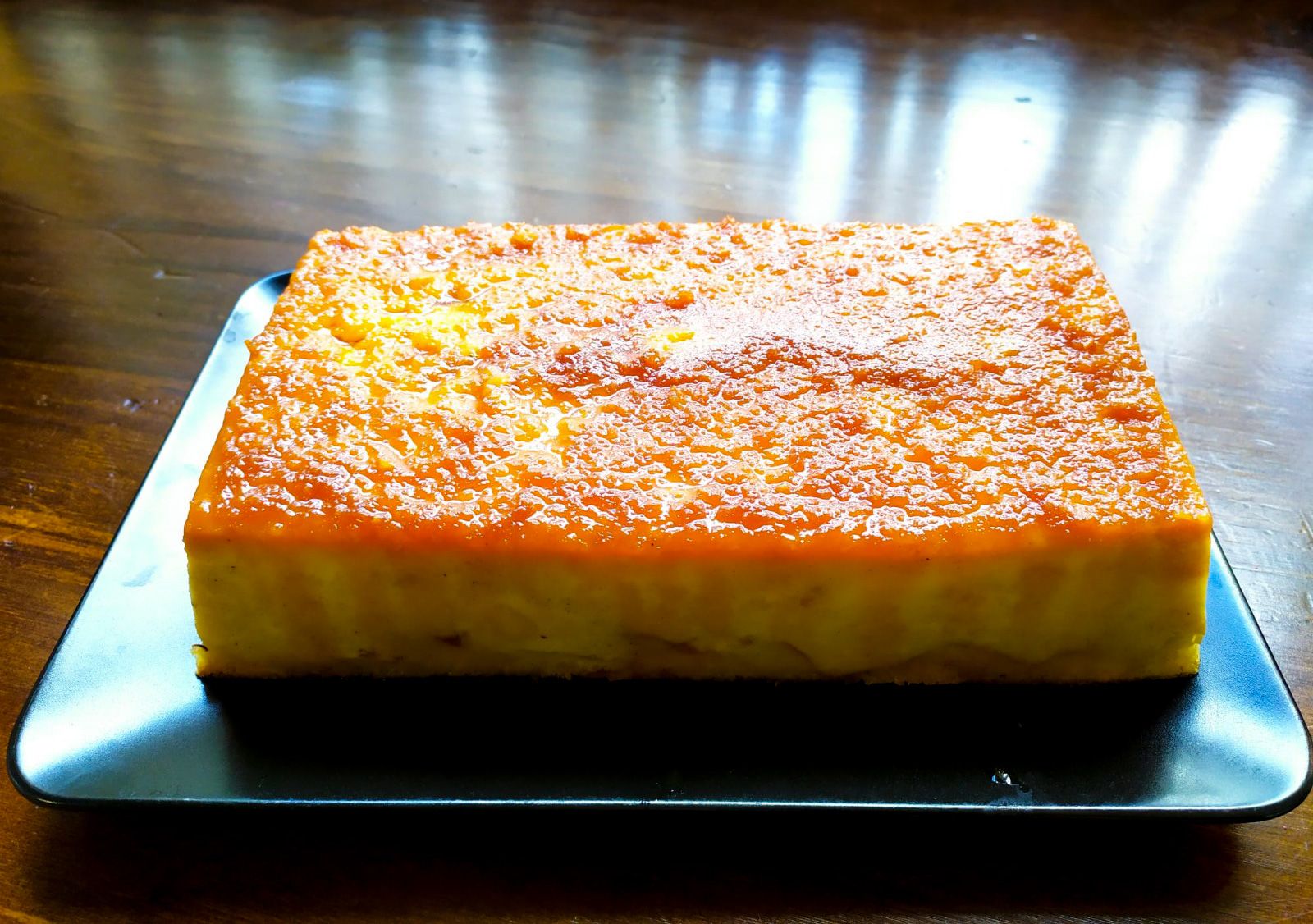 Un puding, otro de los muchos platos que elabora Amparo Sánchez en su catering Yecaseru.