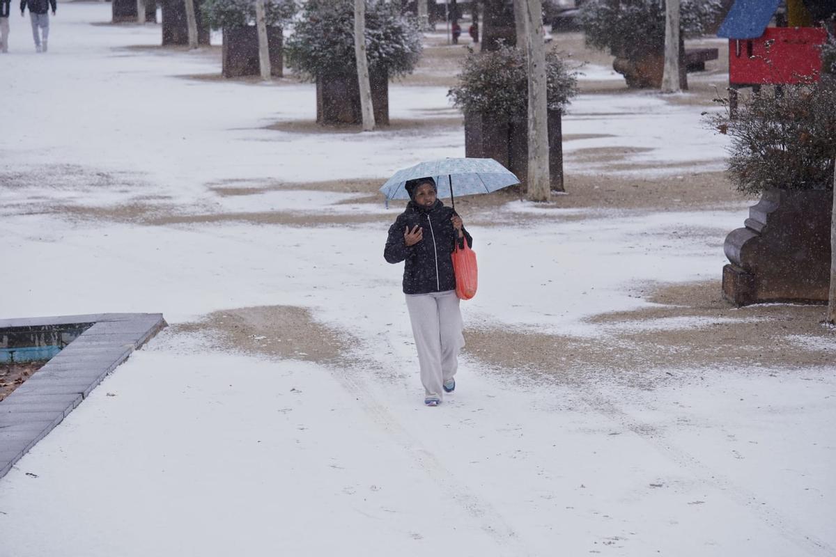 Nieva en Igualada