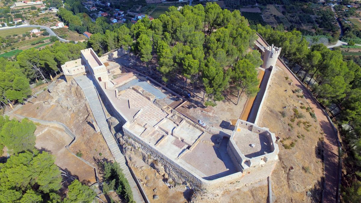 Imagen aérea del Fuerte de la Estrella de Segorbe.