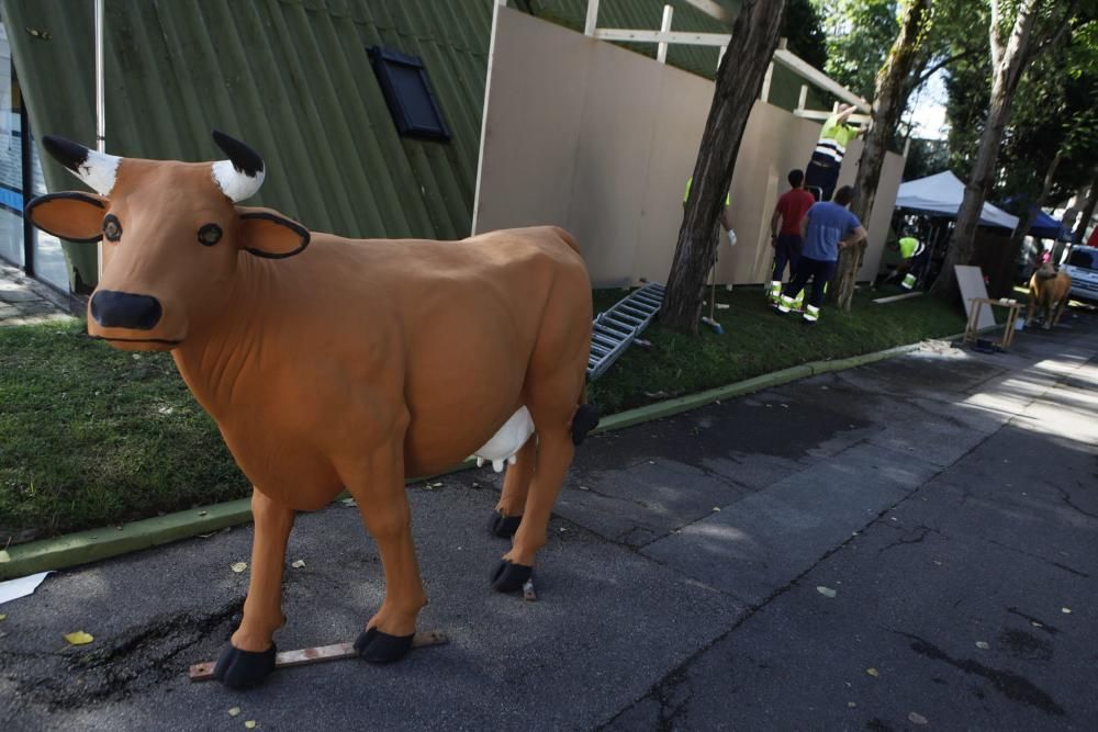 Preparativos para la apertura al público de la Feria de Muestras