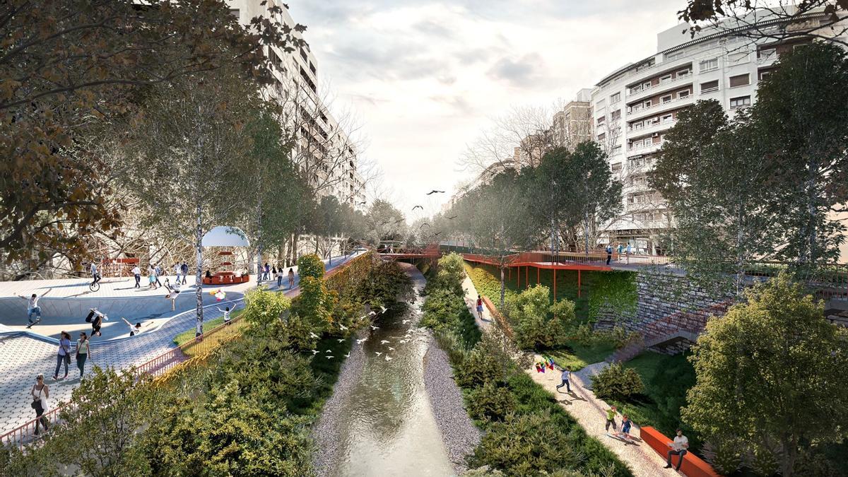 La recuperación del entorno del río Huerva es una de las acciones contempladas en la Agenda Urbana de Zaragoza.