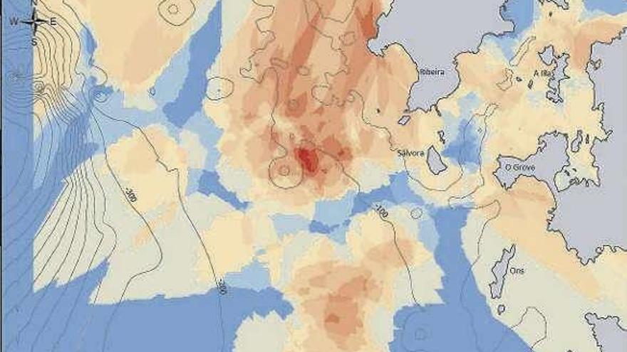 Mapa de la investigación sobre los plásticos en las Rías Baixas./ BDRI