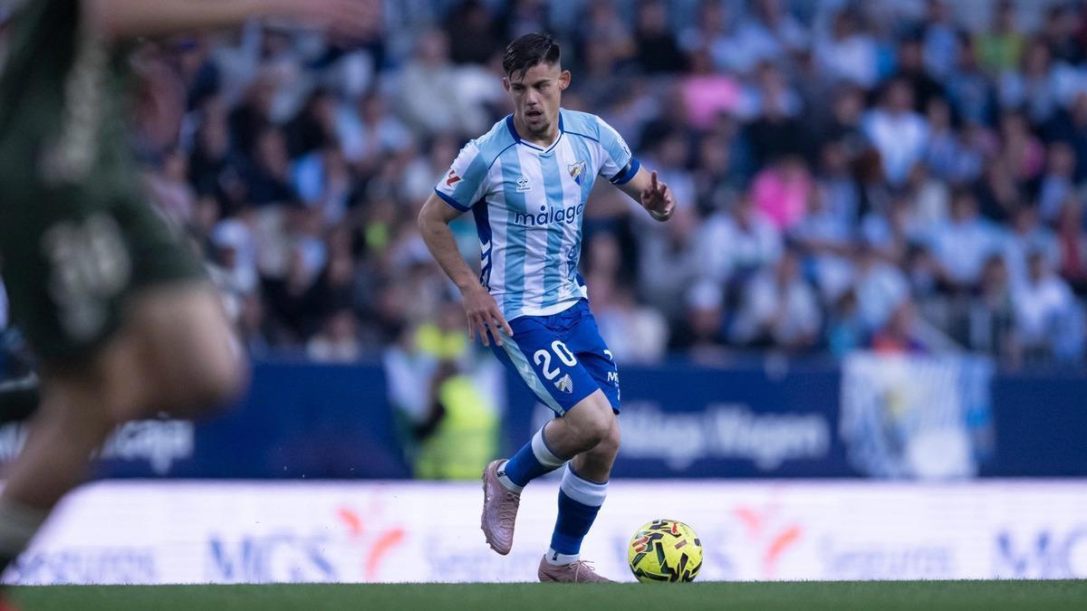 Javi Montero, durante un encuentro con el Málaga esta temporada.