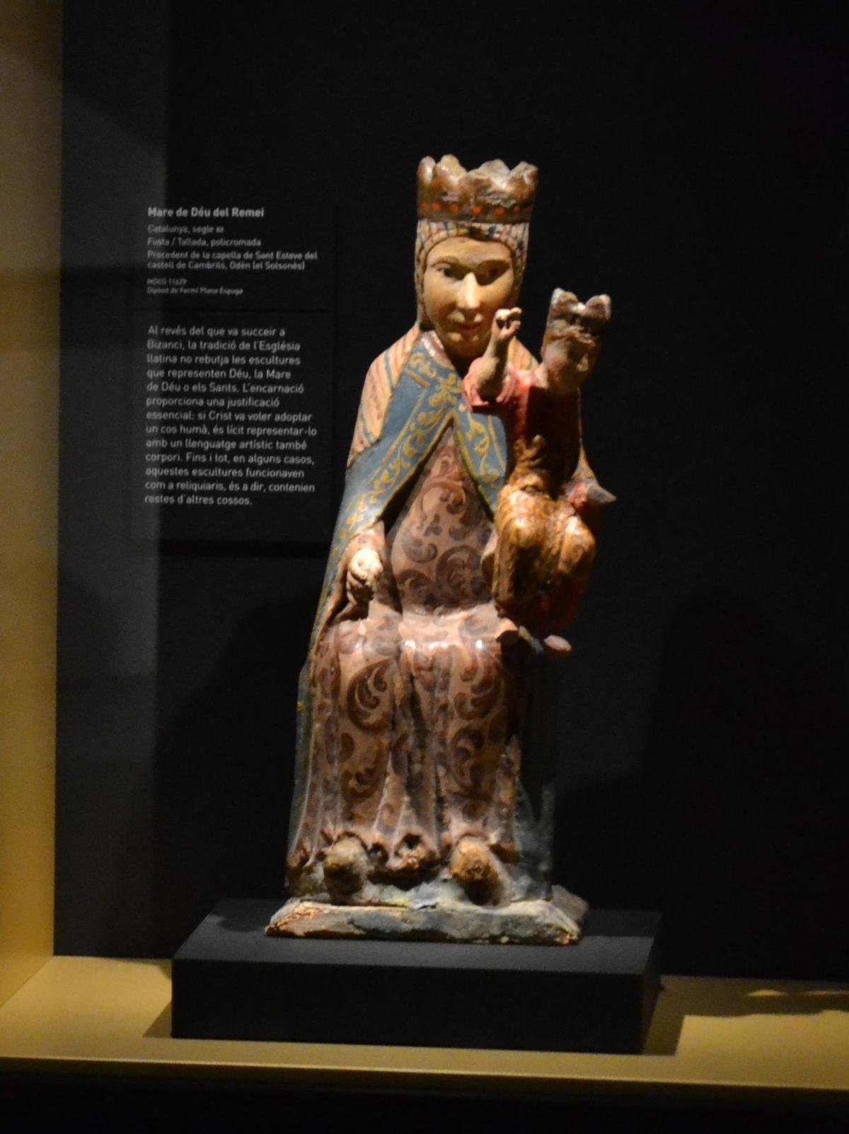 Imatge de la Mare de Déu del Remei, exposada al Museu de Solsona