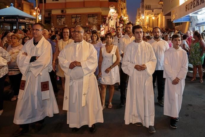 Procesión terrestre de la Virgen del Carmen en Arguineguín 2017