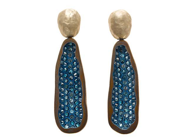 Pendientes con diamantes azules, de Sie7e Jewels Gallery