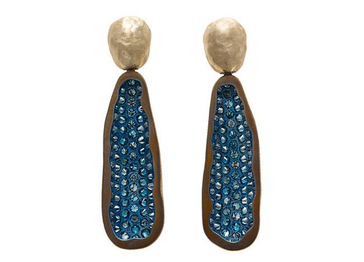 Pendientes con diamantes azules, de Sie7e Jewels Gallery