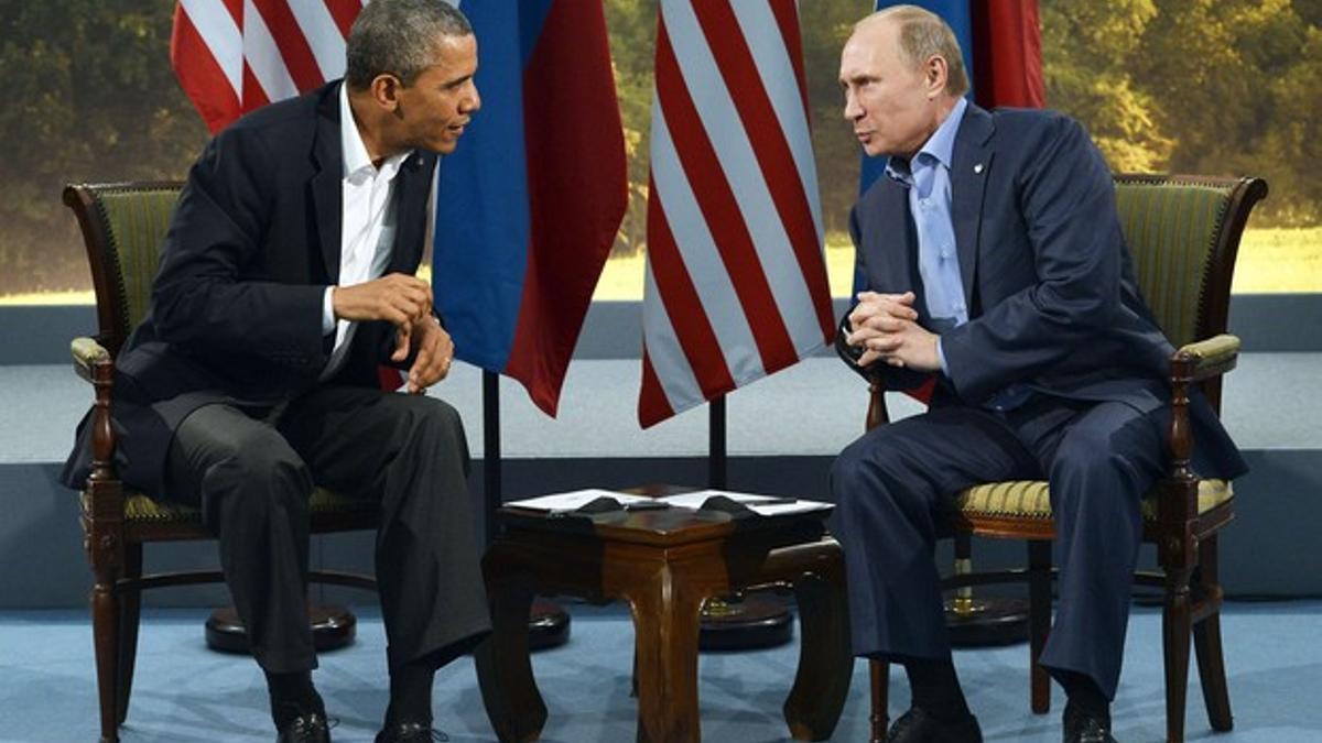 Barack Obama y Vladimir Putin, durante un encuentro bileteral en el marco de la cumbre del G-8, el pasado junio en Irlanda.