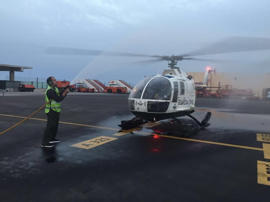 Incendio forestal en la zona de Montaña de Jedey, en La Palma