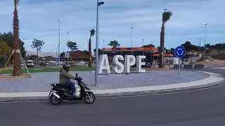 Finalizan las obras de la rotonda de la avenida de Orihuela en Aspe