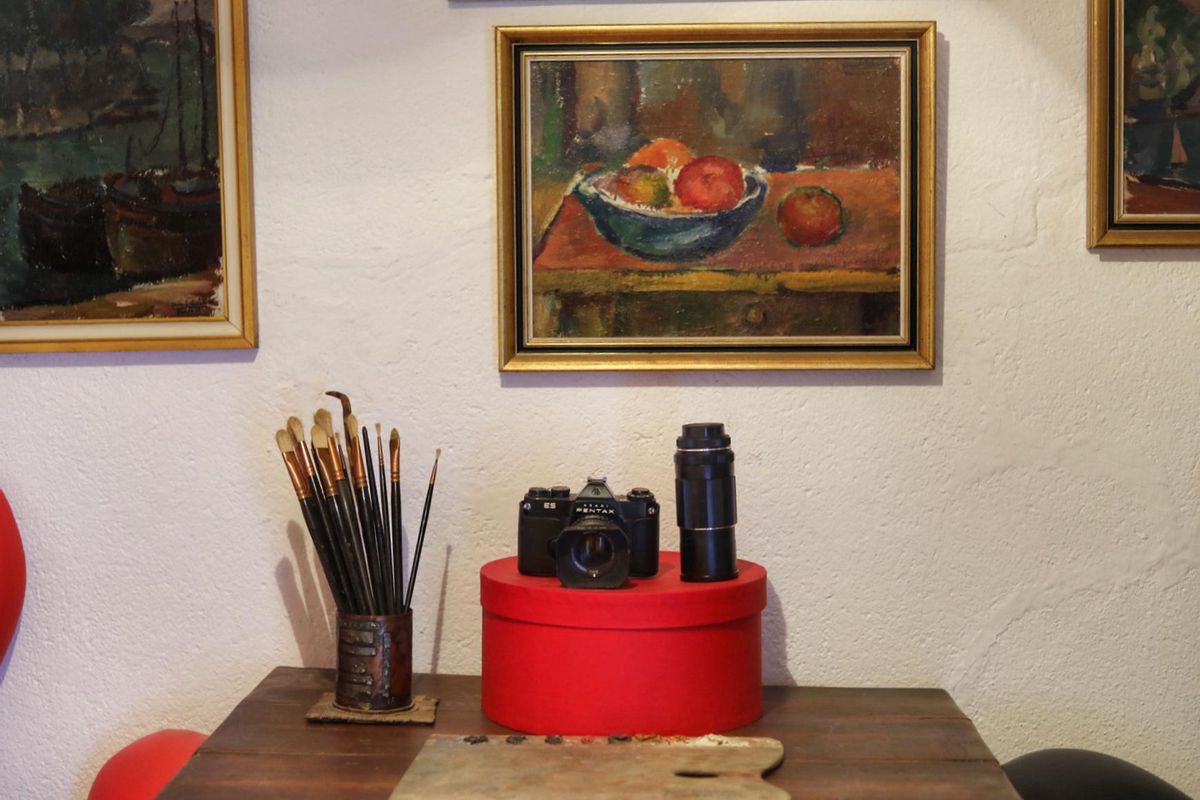 Algunas piezas exhibidas.