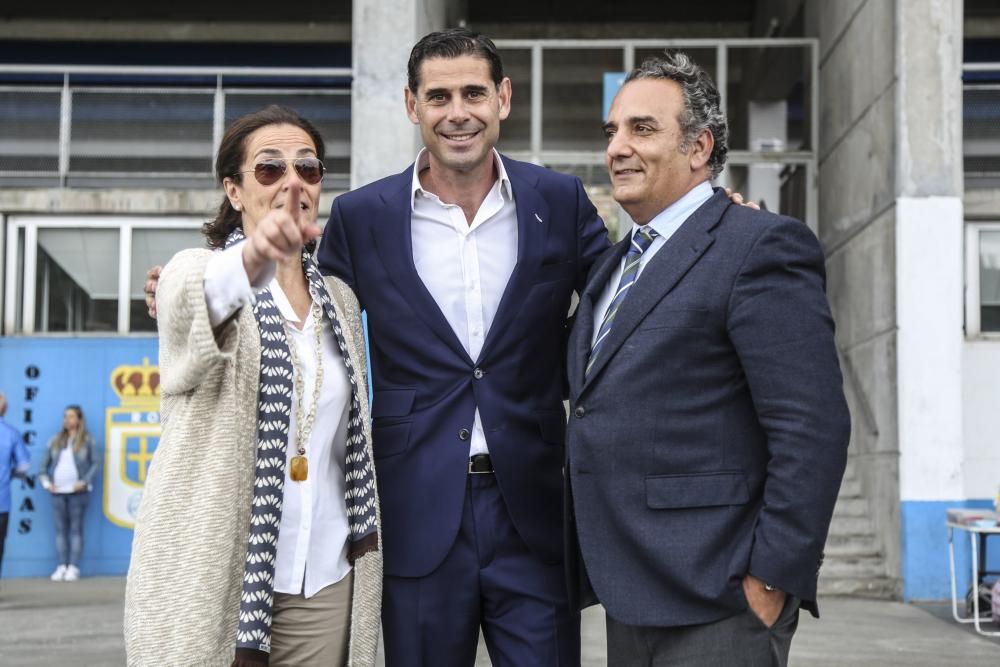 Presentación de Fernando Hierro como entrenador del Real Oviedo