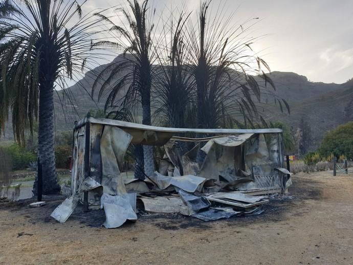 Así ha quedado Fataga tras el incendio