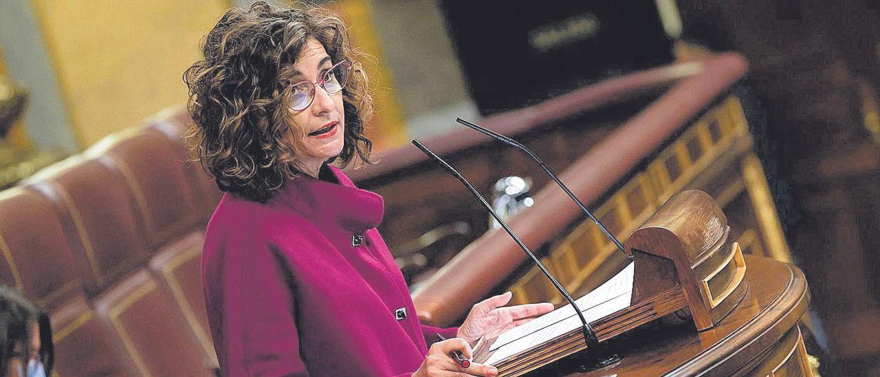 La ministra María Jesús Montero, en una imagen de archivo en el Congreso de los Diputados